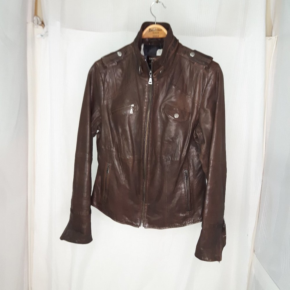 SOLD Danier Leather Jacket Brown
